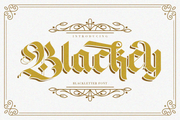 Blackey Font: Sophisticated Blackletter for Business Branding