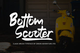 Bottom Scooter Font for Handmade Crafts and Branding