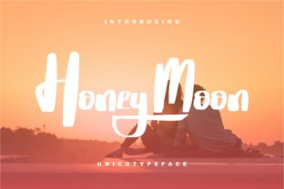 Honey Moon: A Bold Display Font for Handmade Branding and Product Design