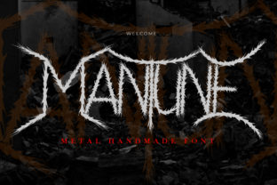 Mantune: A Death Metal Display Font for Bold Handmade Designs