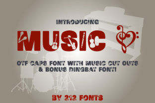 Music Font: Editorial Design with Instrument Characters