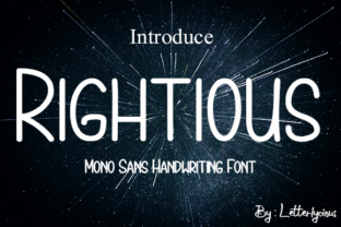 Rightious: A Charming Display Font for Elegant Web Typography
