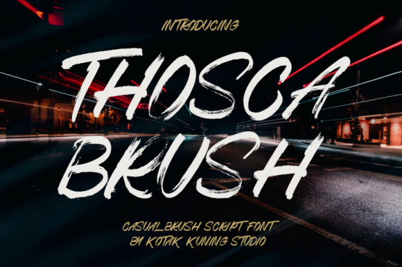Thosca Brush: A Casual Display Font for Creative Web Design Projects